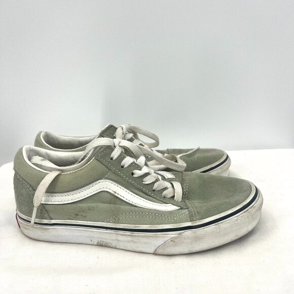 Vans Old Skool Gray Suede Canvas Low Top Sneakers Women's 5.5 - Picture 1 of 10